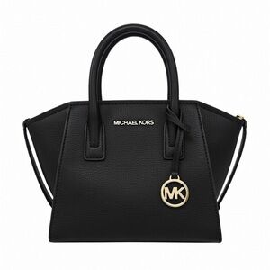 Michael Kors Black Satchel with Gold Accents